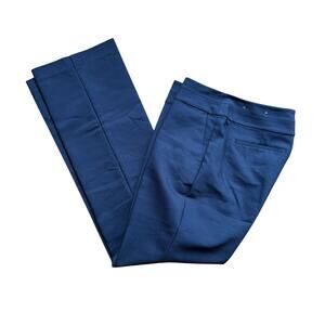 Ann Taylor Curvy Navy Blue Straight Leg Trouser Pants Size 6 Career Office Work